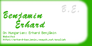 benjamin erhard business card